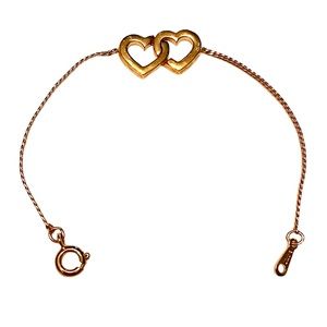 AVON Vintage Interlocking Heart Bracelet Gold